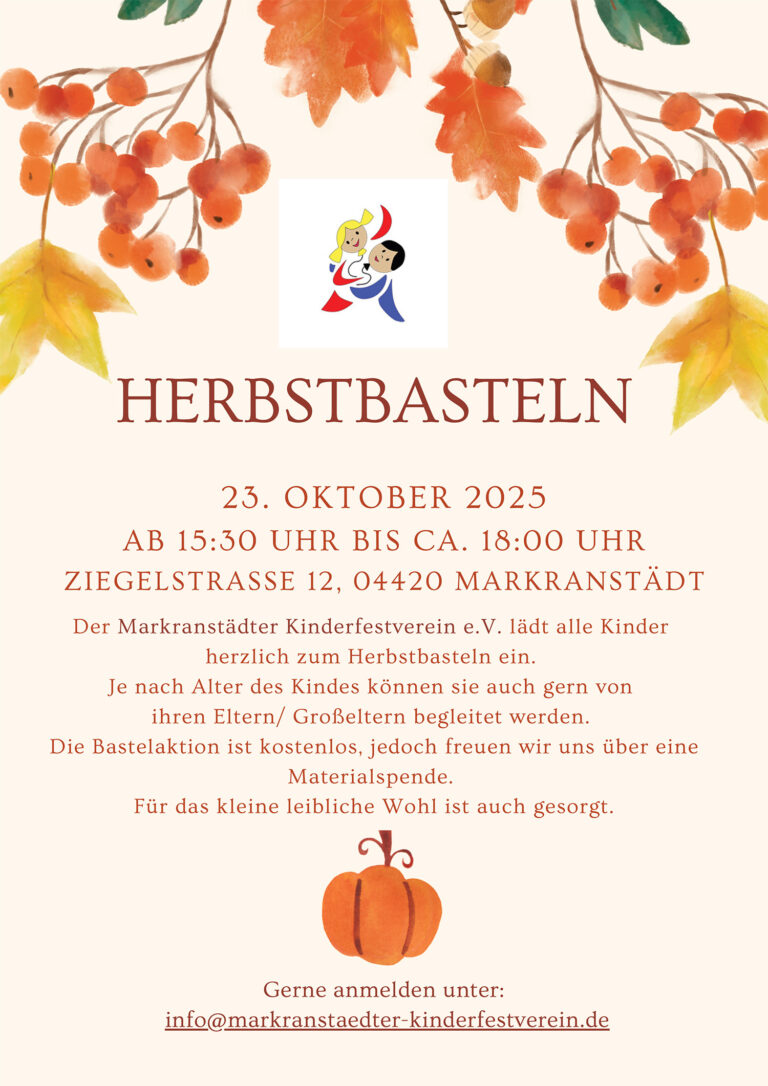 Flyer Herbstbasteln 2025